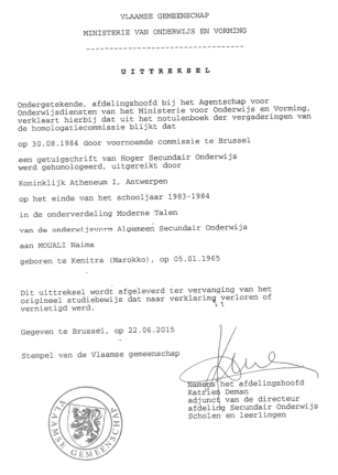 atheneum-getuigschrift