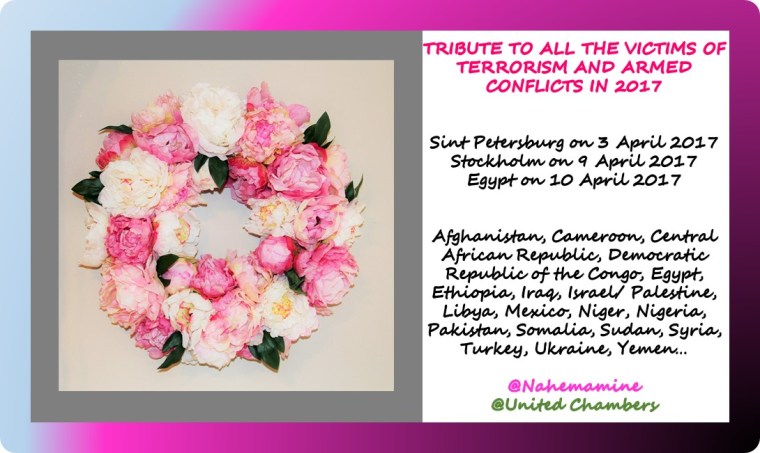 Tribute to all the victims in the world in 2017