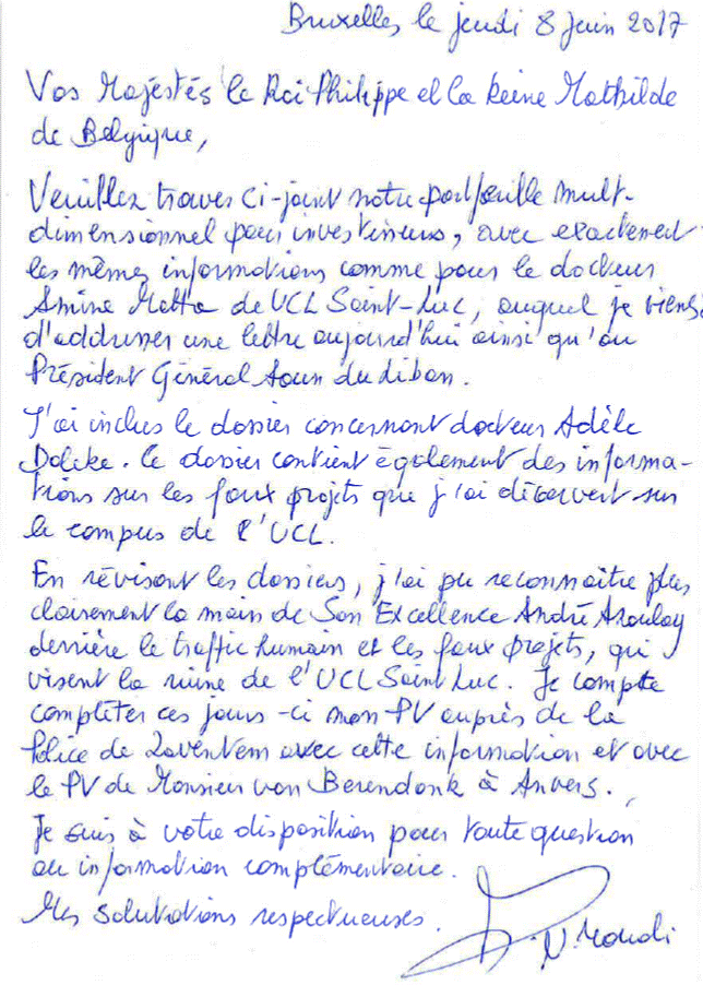 Lettre au Roi Philippe et Reine Mathilde_8 Juin 2017_portfolio multidimensionnel