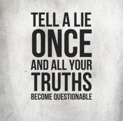 tell a lie