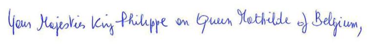 Majesties King Philippe and Queen Mathilde