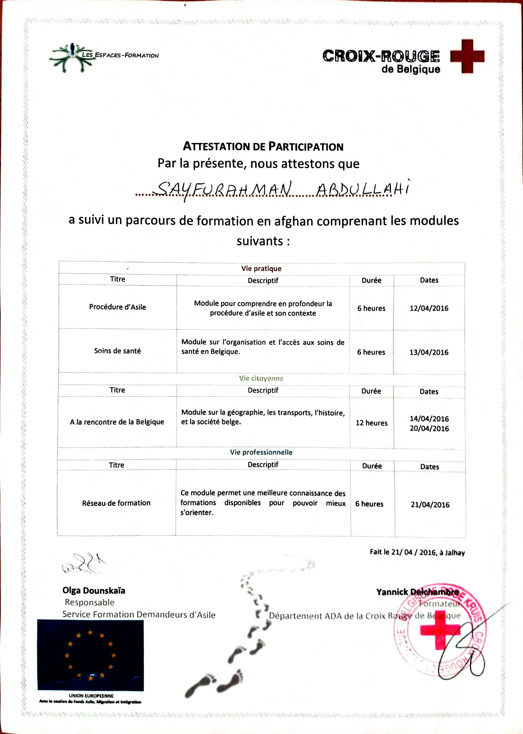 EU funding for Red Cross